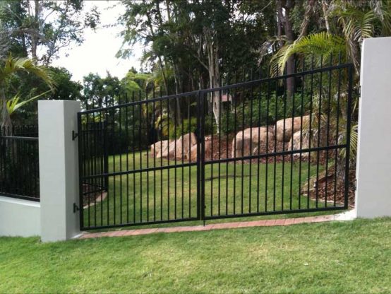 Double Aluminium Gates Sliding Double Gates Hi-Liner Pool Fencing