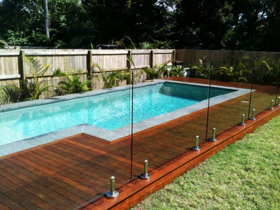 Glass Pool Fencing Brisbane with Hi-liner Pool and Aluminium fencing